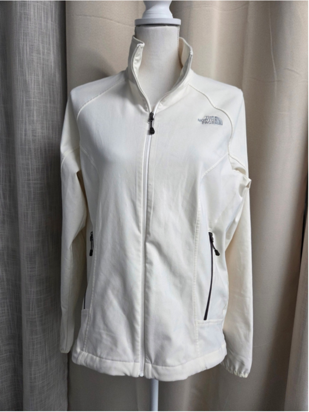 The North Face Women's Off-White Full-Zip Jacket Adventurous Gorpcore Size L